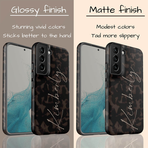 Tortoiseshell Custom Signature Name Galaxy Case